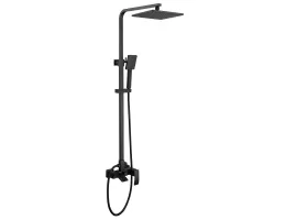 Душевая стойка ABBER Wasserfall AF8616B с изливом, черная матовая