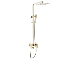 Душевая стойка ABBER Daheim AF8216G с изливом, золото матовое