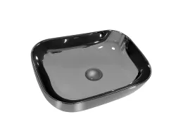 Раковина накладная ABBER Rechteck AC2200GS серебро