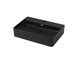 Раковина накладная ABBER Rechteck AC2201MB черная матовая