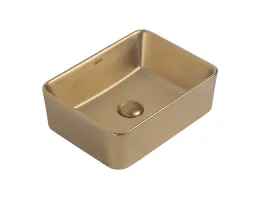 Раковина накладная ABBER Rechteck AC2213MMG золото матовое