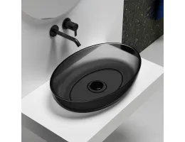 Раковина накладная прозрачная ABBER Kristall AT2801Onyx