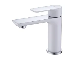 Смеситель ABBER Weiss Insel AF8010W для раковины, белый-хром