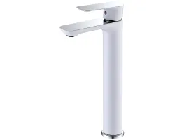 Смеситель ABBER Weiss Insel AF8011W для раковины, белый-хром