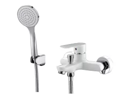 Смеситель ABBER Weiss Insel AF8012W для ванны, белый-хром