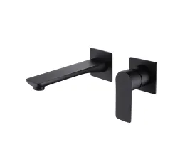 Смеситель ABBER Weiss Insel AF8082B для раковины скрытого монтажа, черный матовый